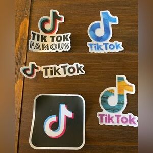 Tik Tok TikTok stickers for water bottle backpack tumbler
Lot of 5